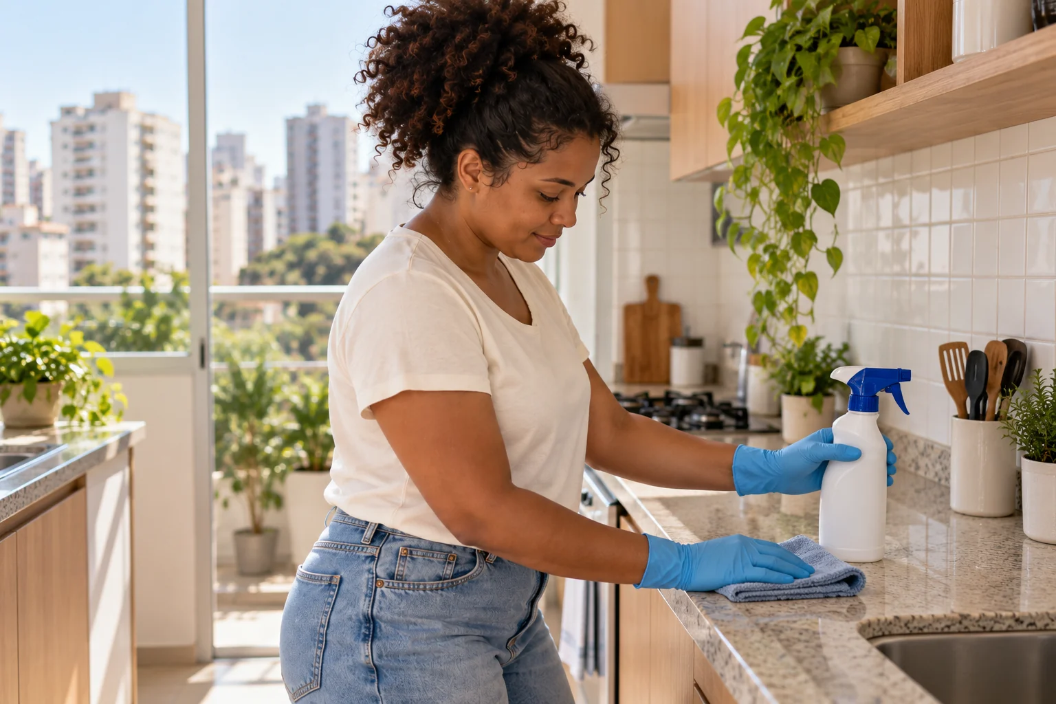 Limpador de cozinha · Cuide dos espaços que você usa todos os dias.